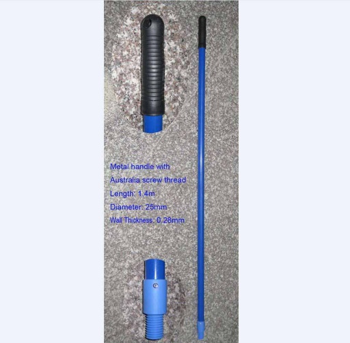[C22-8888] 4.6 Foot Threaded Blue Metal Mop Handle (12 pcs/ctn)