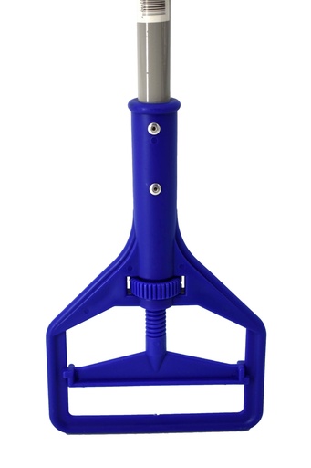 [C22-9999] 4.6 Foot Gray Metal Mop Handle with Blue Clamp (12 pcs/ctn)