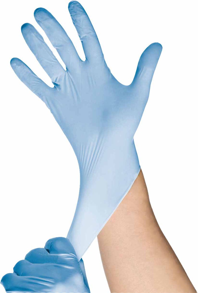 10 pc Medium Blue Nitrile Disposable Gloves (48 pcs/ctn)