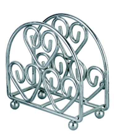 [18134] 5.5"x2"x5.3" Chrome Plated Iron Napkin Holder (12 pcs/ctn)