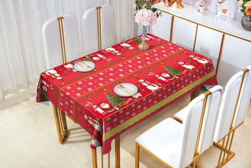 [TC670504] 300gsm 54" PVC Metallic Embossed Tablecloth, Christmas Design (40 Yard/Roll)