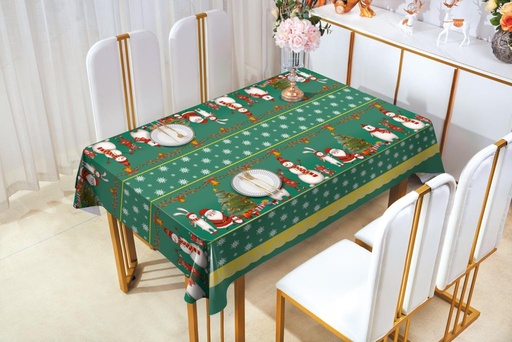 [TC670502] 300gsm 54" PVC Metallic Embossed Tablecloth, Christmas Design (40 Yard/Roll)