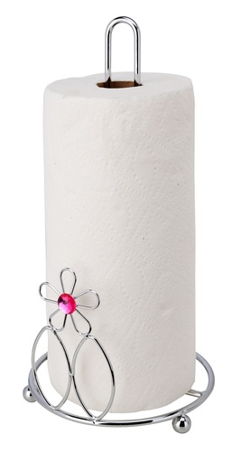 [18137] 12.6" Flower Decor Paper Towel Holder (20 pcs/ctn)