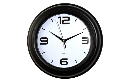 [CL032] 12.5" Black Plastic Wall Clock (6 pcs/ctn)