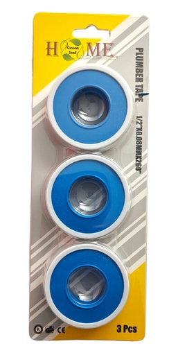 [TP020] 3 pc 1/2 x 260" Plumber Fitting Thread Seal Tape (48 set/ctn)