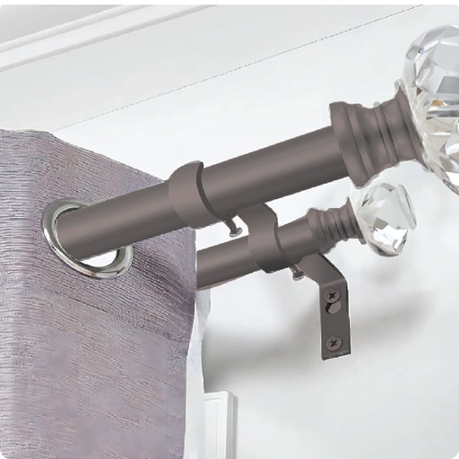 [WR05004] 2 PCS Double Brackets, Black Nickel (36 sets/ctn)