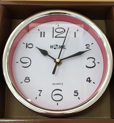 [CL361RD] 7" Red Round Plastic Wall Clock (12 pcs/ctn)