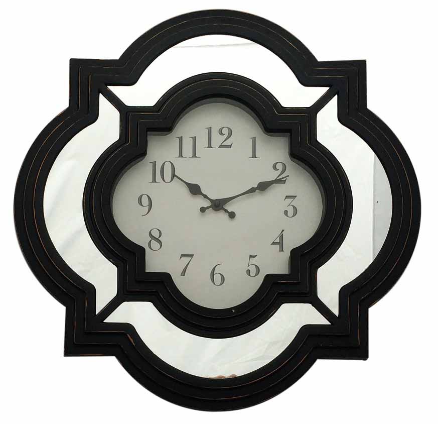20" Burst Design Plastic Mirrored Wall Clock (4 pcs/ctn)