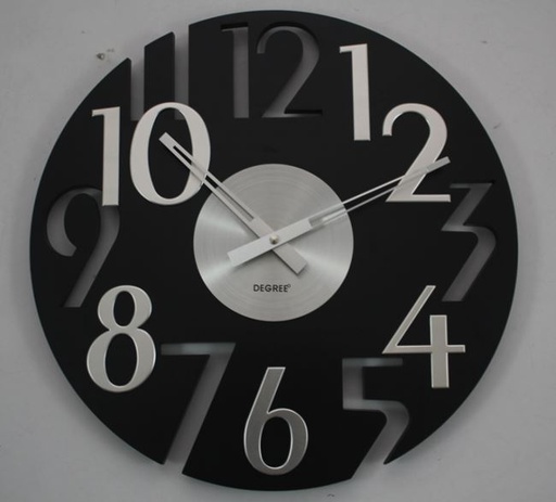 [CL666] 16" Black Decor Plastic Wall Clock (6 pcs/ctn)