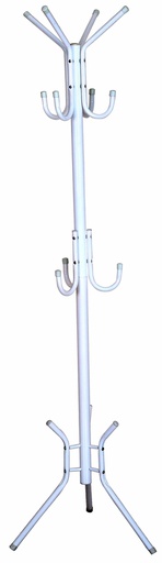[CR0080-WH] Powder Coated White Metal Coat Rack with Hooks (1 pcs/ctn)