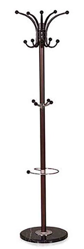 [CR0238-BR] PVC Coated Brown Metal Coat Rack with Chrome Hook (1 pcs/ctn