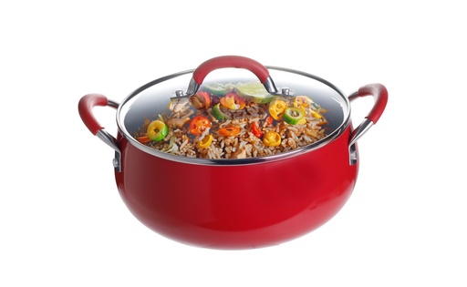 [4060-22] 3.8 QT NonStick Aluminum Calderon w. Silicon Handle(6 pc/ctn)