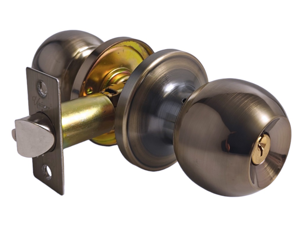 Antique Stainless Steel Door Knob and Brass Lock Set (12 sets/ctn)