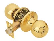 [DL070PB] Stainless Steel Door Knob and Brass Lock Set (12 sets/ctn)