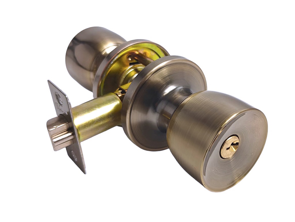 Antique Stainless Steel Door Knob and Brass Lock Set (12 sets/ctn)