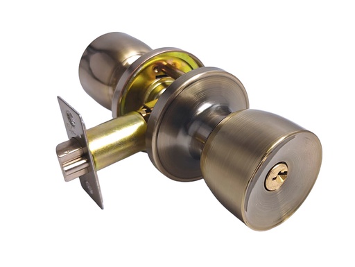[DL071AB] Antique Stainless Steel Door Knob and Brass Lock Set (12 sets/ctn)