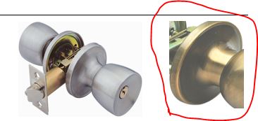 [DL071AB] Stainless Steel Door Knob and Brass Lock Set (12 sets/ctn)