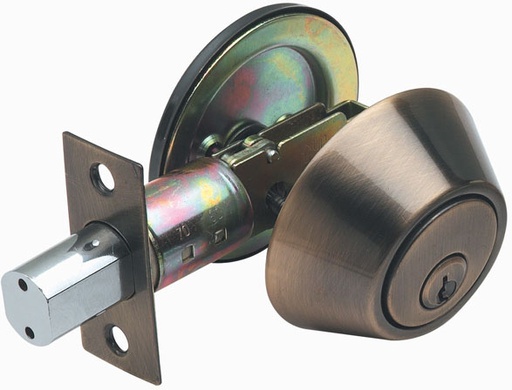 [DL101AB] Antique Stainless Steel Single Dead Lock with Key Set (12 sets/ctn)