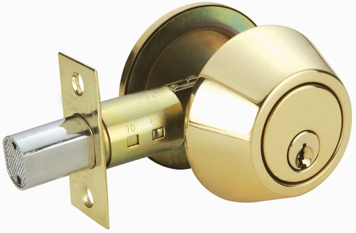 [DL101PB] Golden Stainless Steel Dead Lock and Key Set (12 sets/ctn)