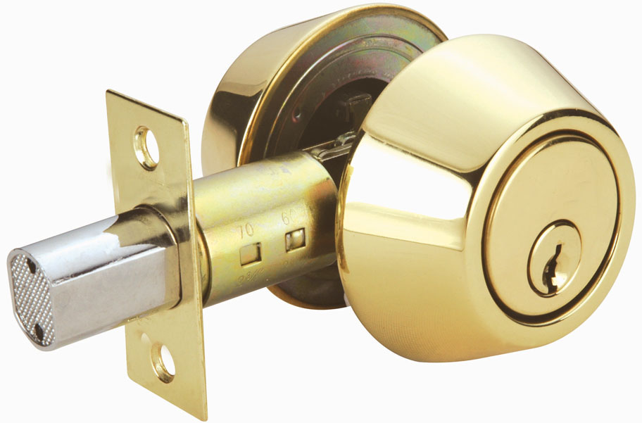 Golden Stainless Steel Dead Lock and Double Key Set (12 sets/ctn)