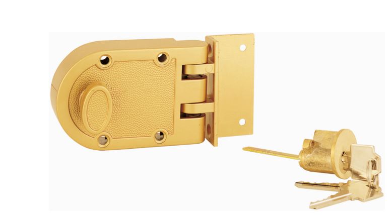 Golden Heavy Zinc Dead Bolt and Brass Key Set (12 sets/ctn)