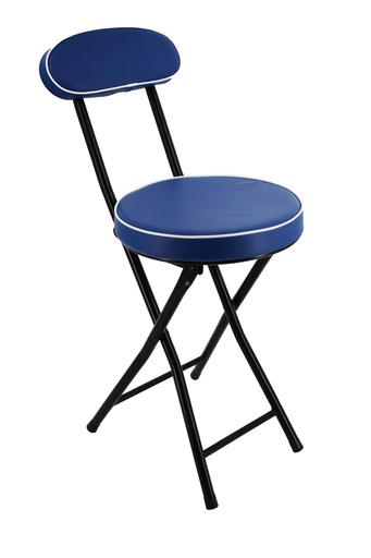 [FC2602] Blue PVC Folding Stool with Cushion (6 pcs/ctn)
