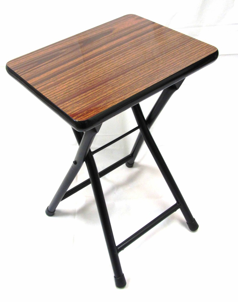 Mahogany Folding Stool with Black Coated Legs (12 pcs/ctn)