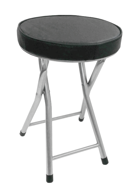12"x19" Black Soft Cushion Folding Stool (6 pcs/ctn)