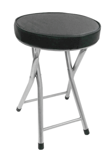 [FC2632] 12"x19" Black Soft Cushion Folding Stool (6 pcs/ctn)