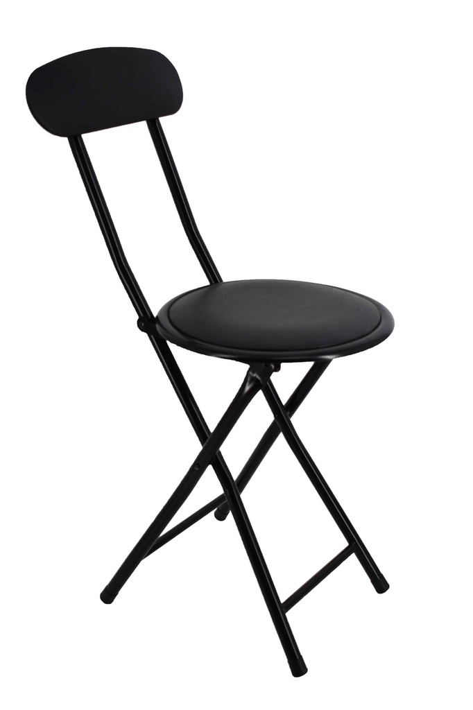 Black Cushion Metal Folding Chair (10 pcs/ctn)