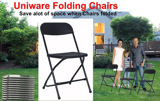 [FC2806BK] 31.3" Black Folding Chair with PP Seat and Back (12 pcs/ctn)