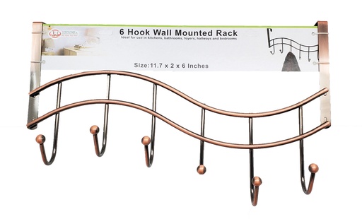 [18310-6] 6 Bronze Plated Over-the-Door Hooks (12 pcs/ctn)