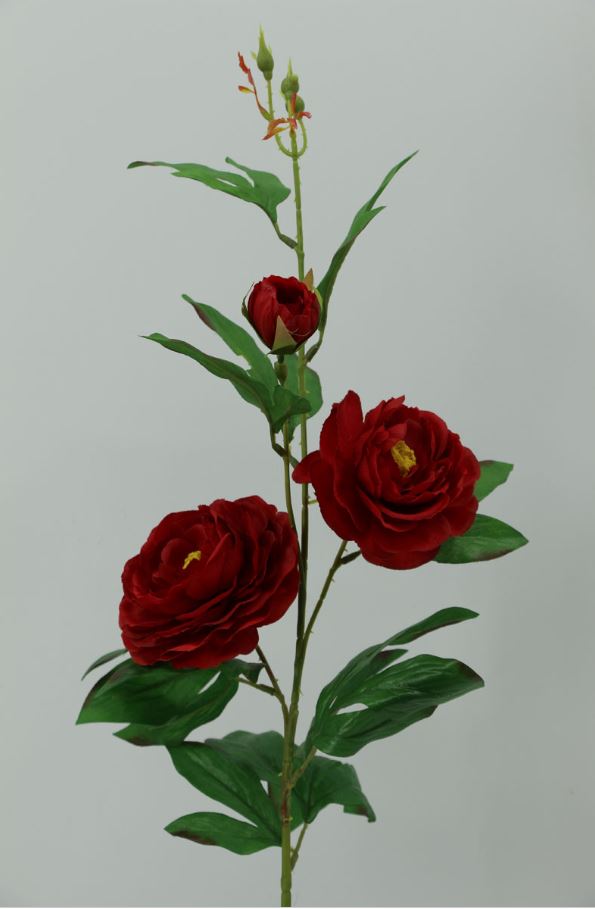 Tearose with 3 heads stem 90 cm, Red (240 pc/ctn)