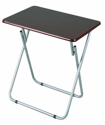 [FT2000D] Dark Wood Folding Table with Silver Coated Legs (6 pcs/ctn)