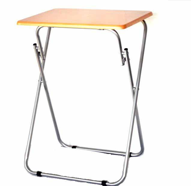 Light Wood Folding Table with Silver Coated Legs (6 pcs/ctn)