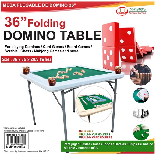 [FT2088] 36in x 36in Dominos/Mahjong/Poker/Gaming Folding Table (1 pcs/ctn)