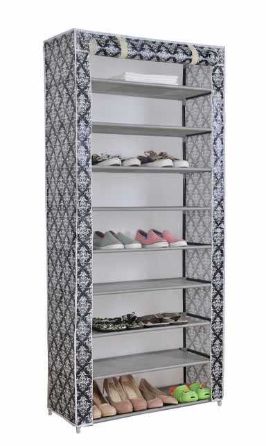 29"x12"x63" Black PEVA Tall Roll Up Shoe Closet (6 pcs/ctn)