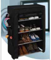 [FW2883] 24"x12"x33" Black PEVA Shoe Closet (6 pcs/ctn)