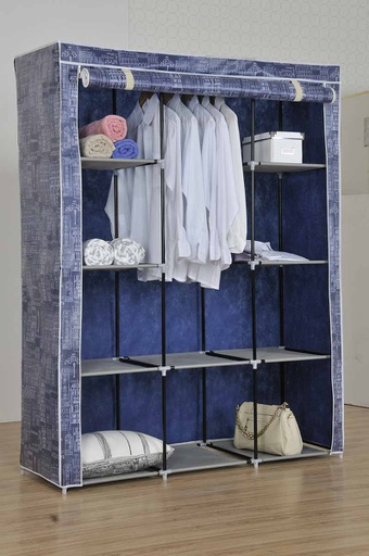 [FW2887] 52"x18"x67" Blue PEVA Roll Up Clothes Closet (6 pcs/ctn)