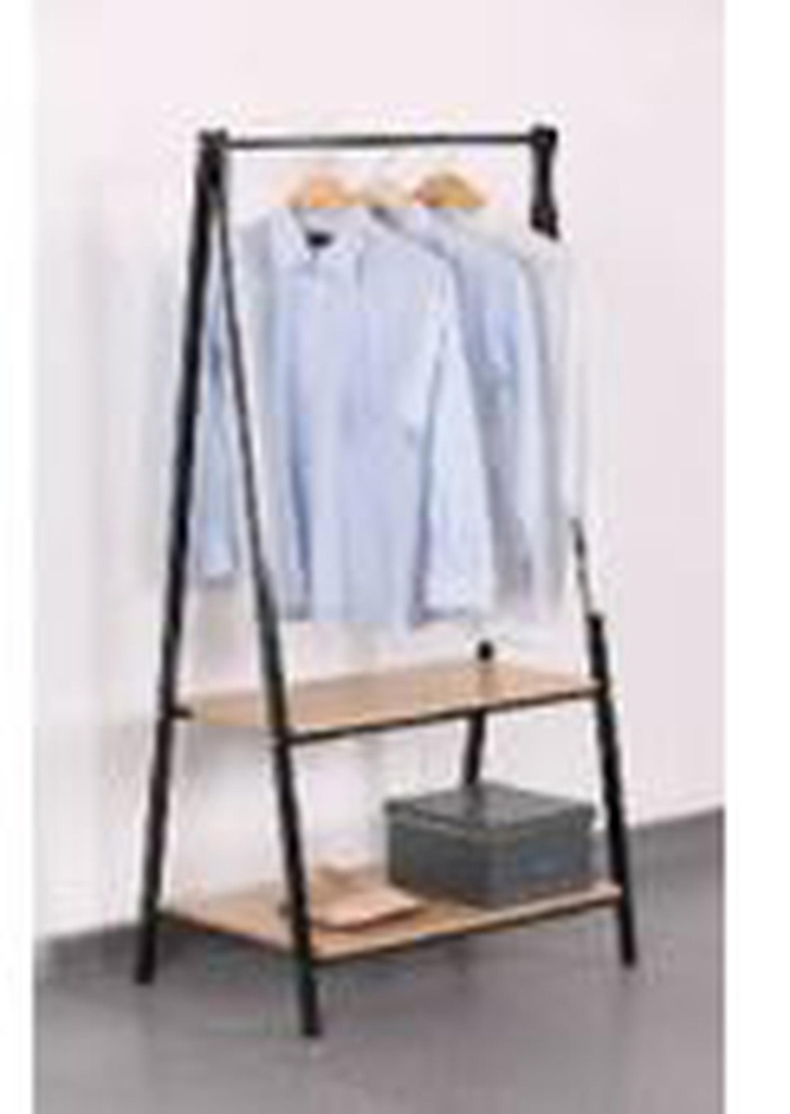 Stainess Steel Garment Rack with 2 Layer Shelf (1 pcs/ctn)