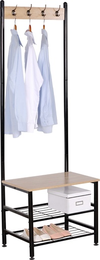 [FW6067] Stainess Steel Garment Rack with 2 Layer Shelf (1 pcs/ctn)