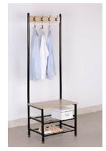 [FW6067] Stainess Steel Garment Rack with 2 Layer Shelf (1 pcs/ctn)
