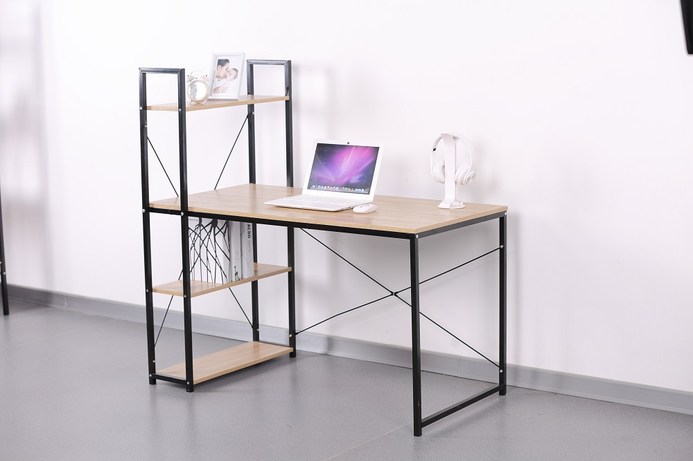 47.2"x25.2"x47.2" Computer Desk with Shelves (1 pcs/ctn)