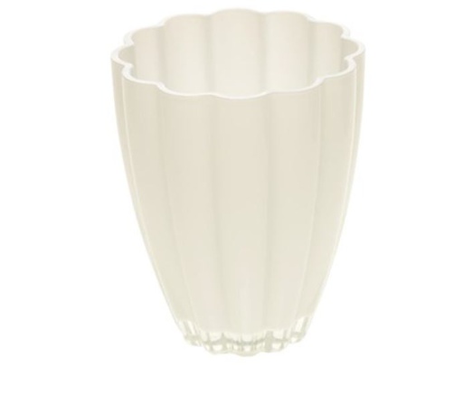 [GA1417WH] White Bloom Glass Vase (5 pcs/ctn)