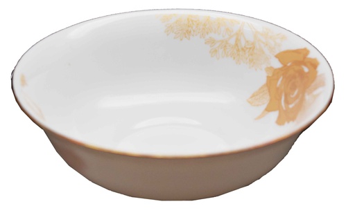 [GA203-65] 6.5" Opal Glass Gold Flower Deep Bowl (36 pcs/ctn)