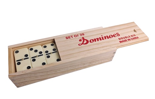 [HT12001] 28 Pc Dominos Set, Classic Style, Wood Box (24 box/ctn)