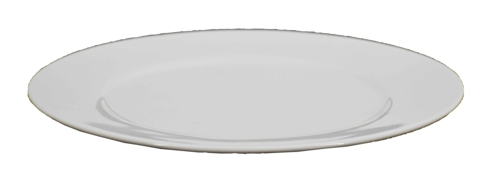10&quot; White Ceramic Dinner Plate (24 pcs/ctn)