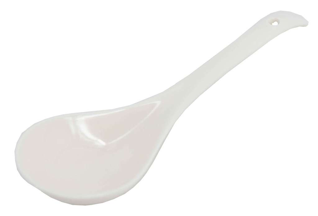 8.5" White Ceramic Spoon (48 pcs/ctn)
