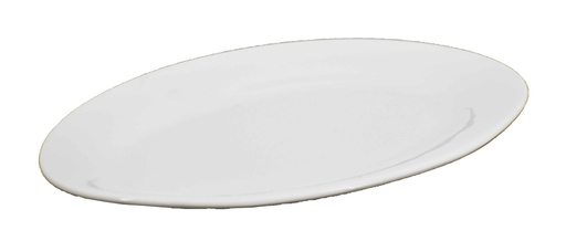 [GGK605-12] 12" White Ceramic Oval Plate (24 pcs/ctn)
