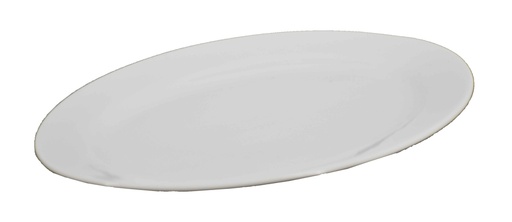 [GGK605-14] 14" White Ceramic Oval Plate (18 pcs/ctn)